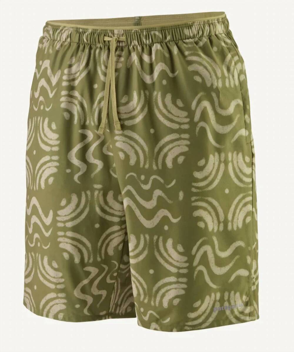 NEW PATAGONIA men's multi trails shorts in sand waves: caper green